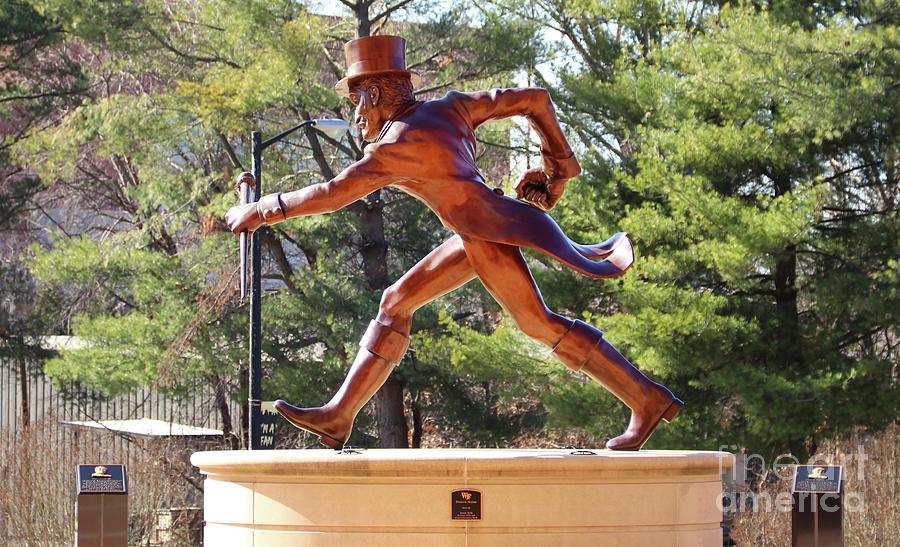Demon Deacon Statue at BB and T Field 0120 Photograph by Jack Schultz