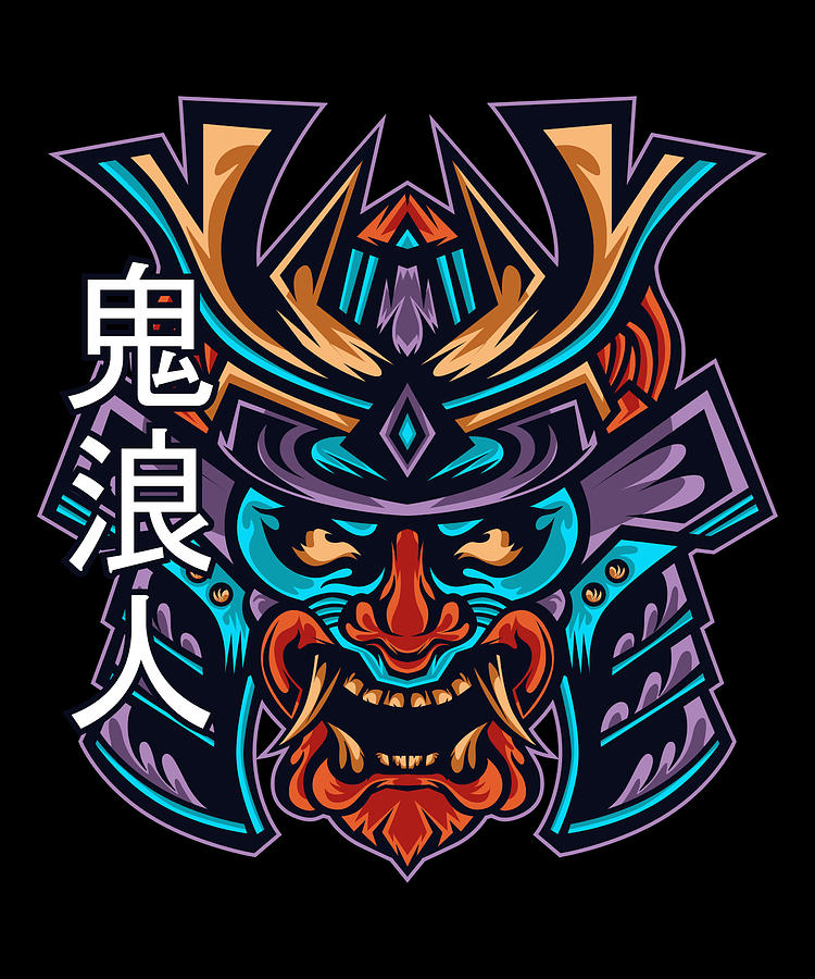 Demon Samurai japan, oni, japanese, anime Digital Art by Alberto Rodriguez  - Pixels