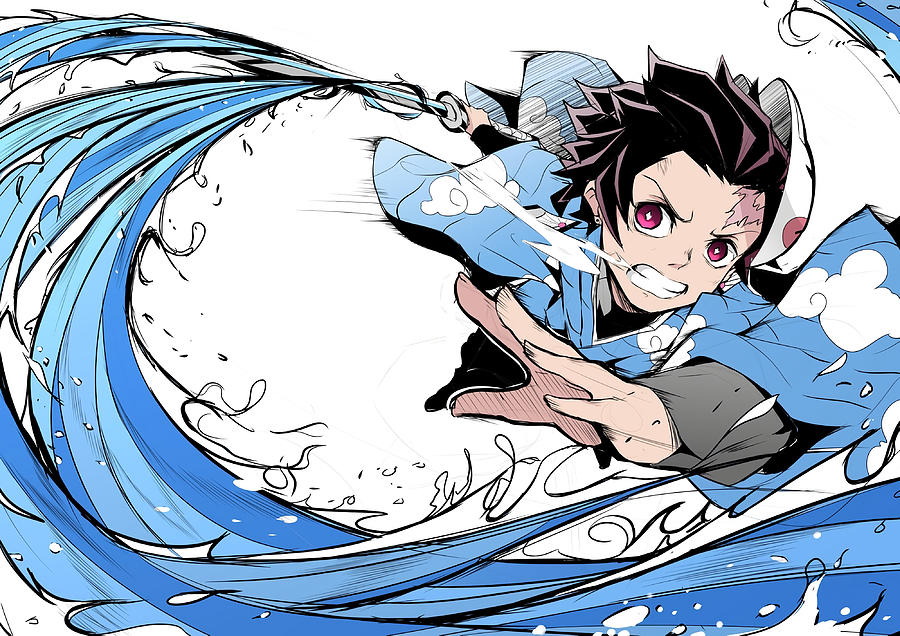 Demon slayer Kimetsu no yaiba 4 Poster boy Painting by Roxanne Owen ...