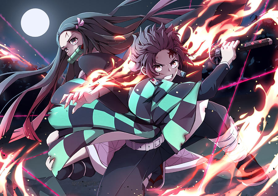 Demon Slayer Kimetsu no Yaiba Poster cute Painting by Jacob Taylor ...