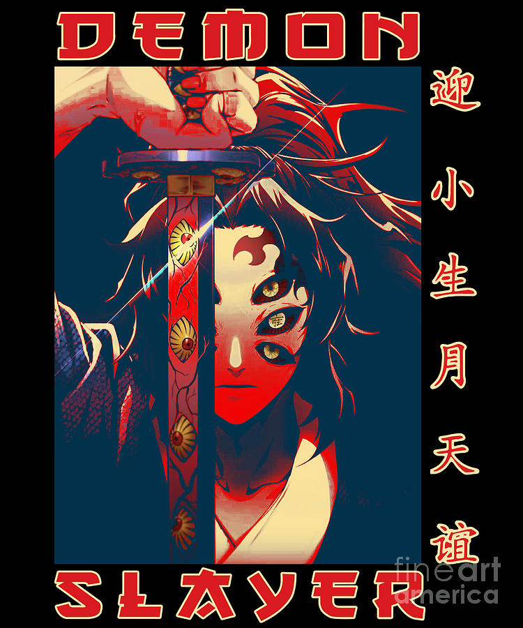 Anime Japanese Demon Slayer T-Shirt Poster by Anime Art - Pixels