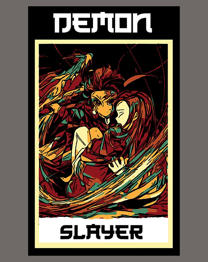 Demon Slayer Retro-Dqtmk Digital Art by Tram To Phan