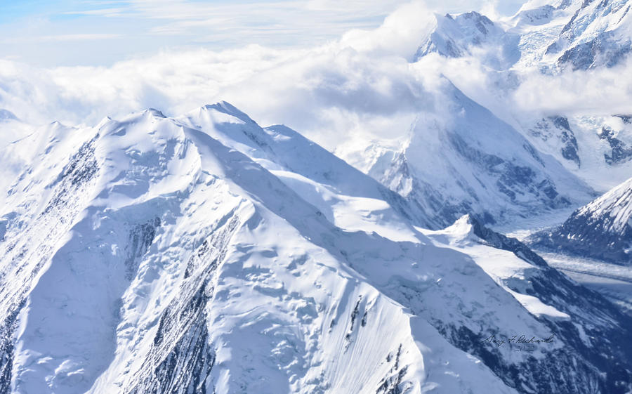 Denali Mountains Aerial View Photograph by Gary F Richards