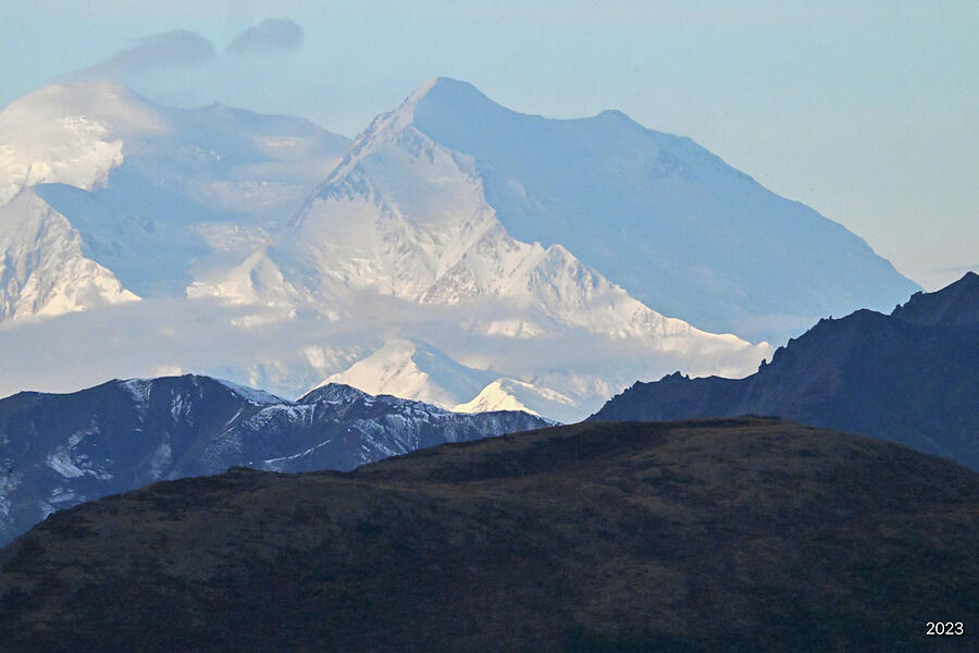 Denali Peeking Out Photograph by Harry Banks Denali Peeking Out Photograph by Harry Banks