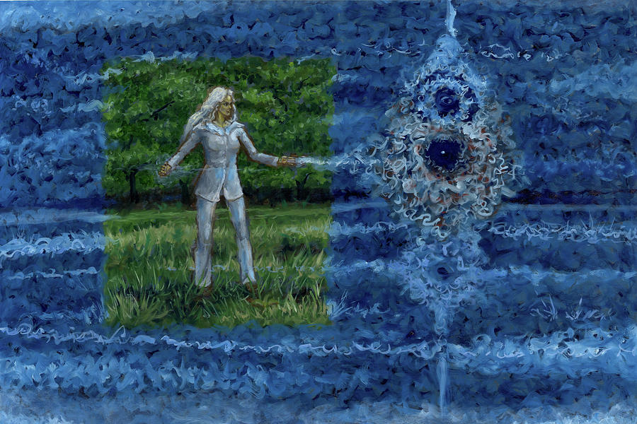 Denebs Spiritual Interface Painting by Gary Nicholson