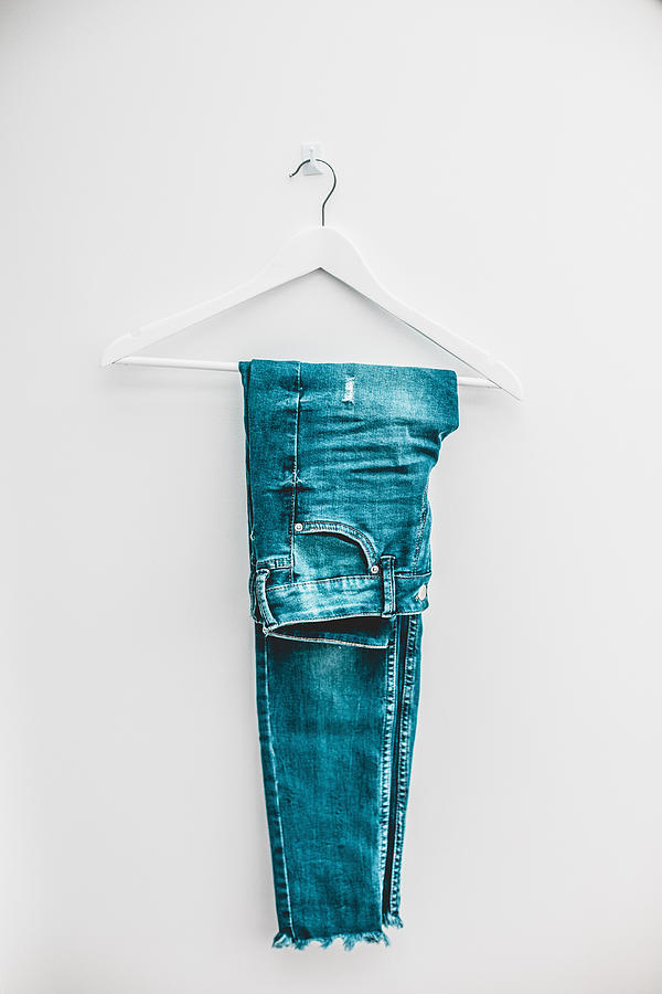 denim Jeans on Hanger Photograph by Carol Yepes
