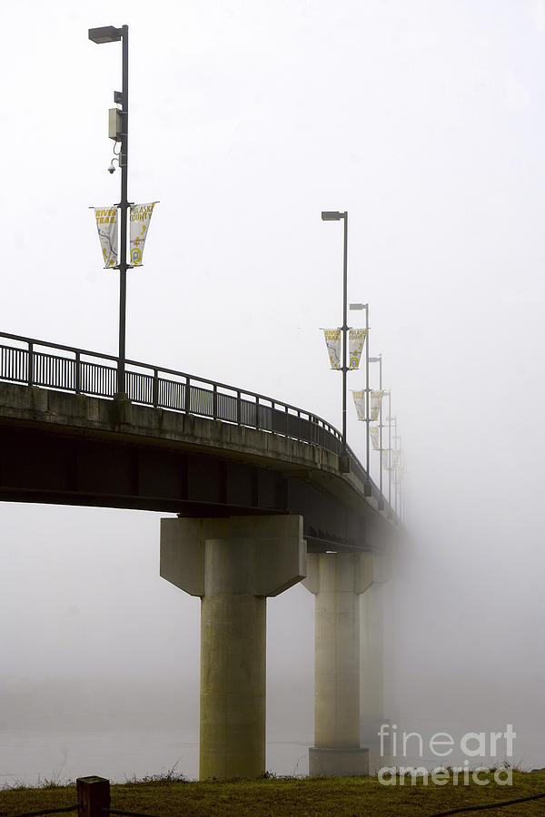 Dense Fog at the River Photograph by Karen Beasley
