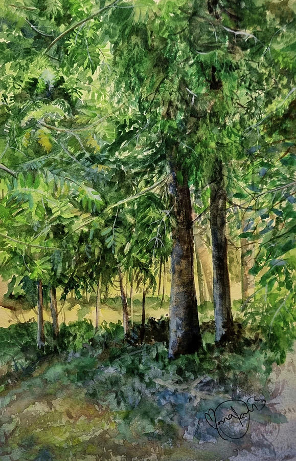 Dense foliage Painting by Mona Davis - Fine Art America