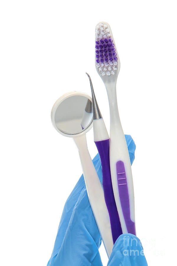 Dental Health Care Teeth Cleaning Tools Isolated Photograph by Olivier Le Queinec