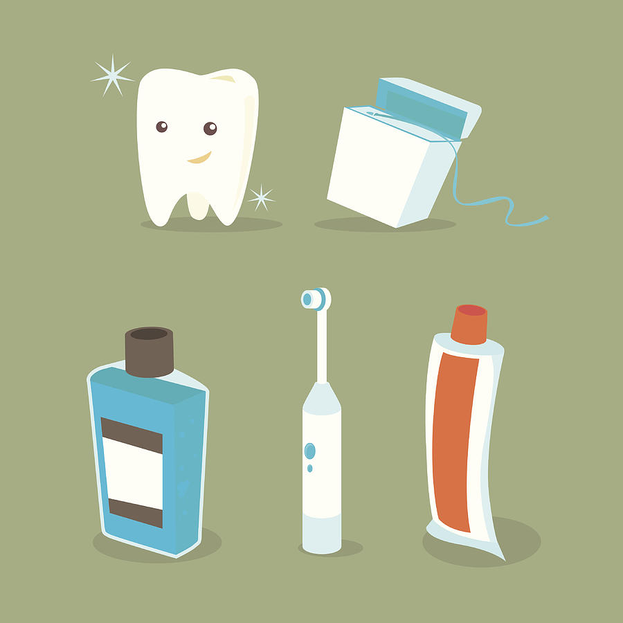 Dental Icons Drawing by Ceneri