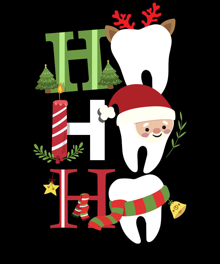 Dentist Christmas Dental Office Santa Digital Art by Michael S | Fine