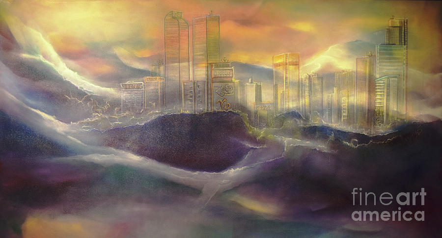 Denver City Drawing - Denver 2050 by Michael Schuessler Denver City Drawing - Denver 2050 by Michael Schuessler
