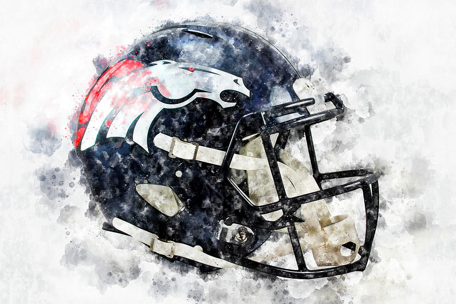 Denver Broncos Helmet Print – Hobrecht Sports Art