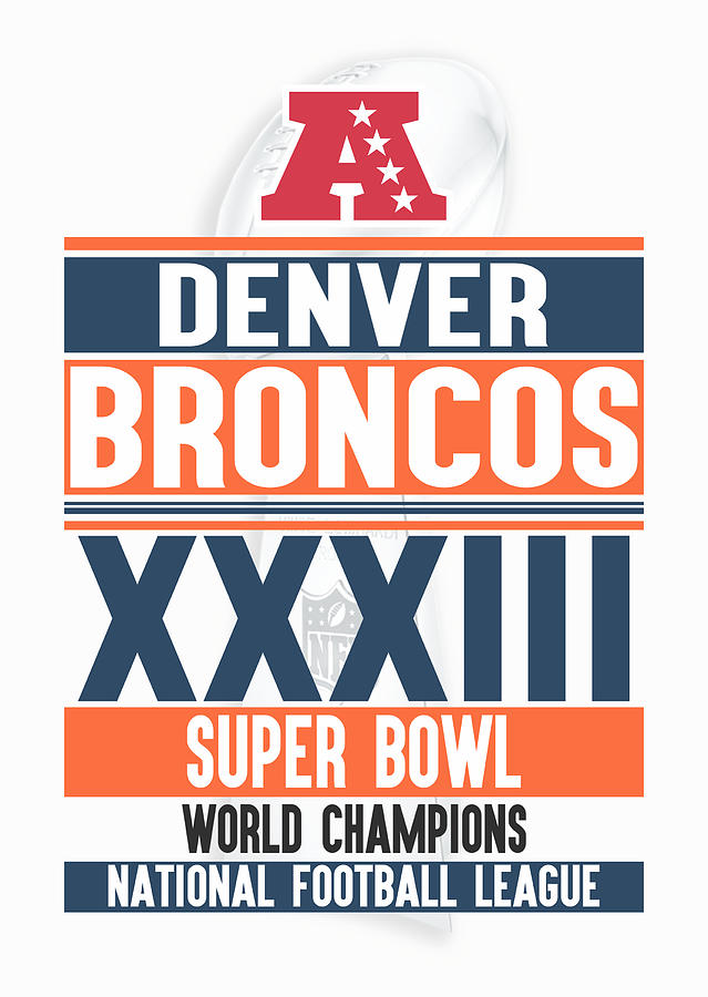 Denver Broncos Nfl Super Bowl Poster 3 Mixed Media By Joe Hamilton