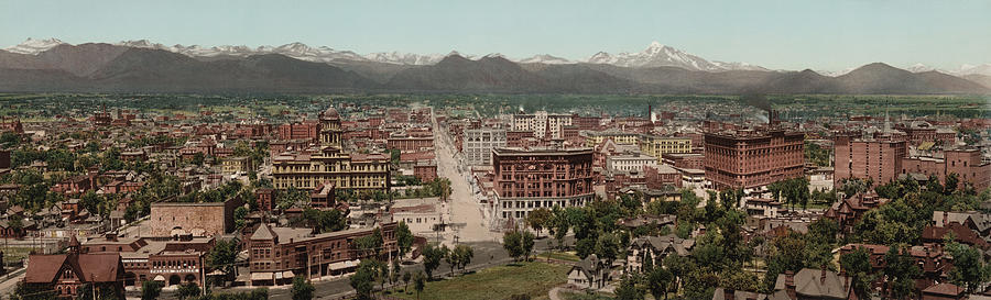 Denver Colorado Panoramic Photo - 1898 Photograph by War Is Hell Store