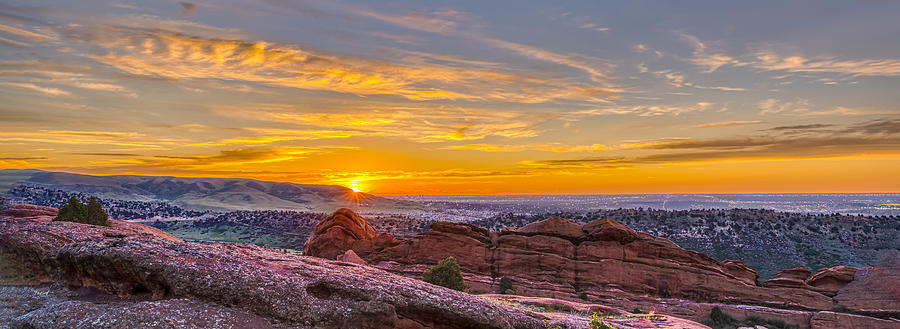 Denver Sunrise from Red Rocks Photograph by Fred J Lord | Pixels