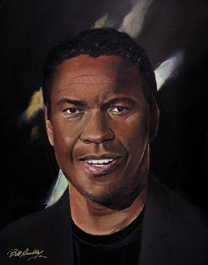 Denzel Washington Painting by Bill Dunkley