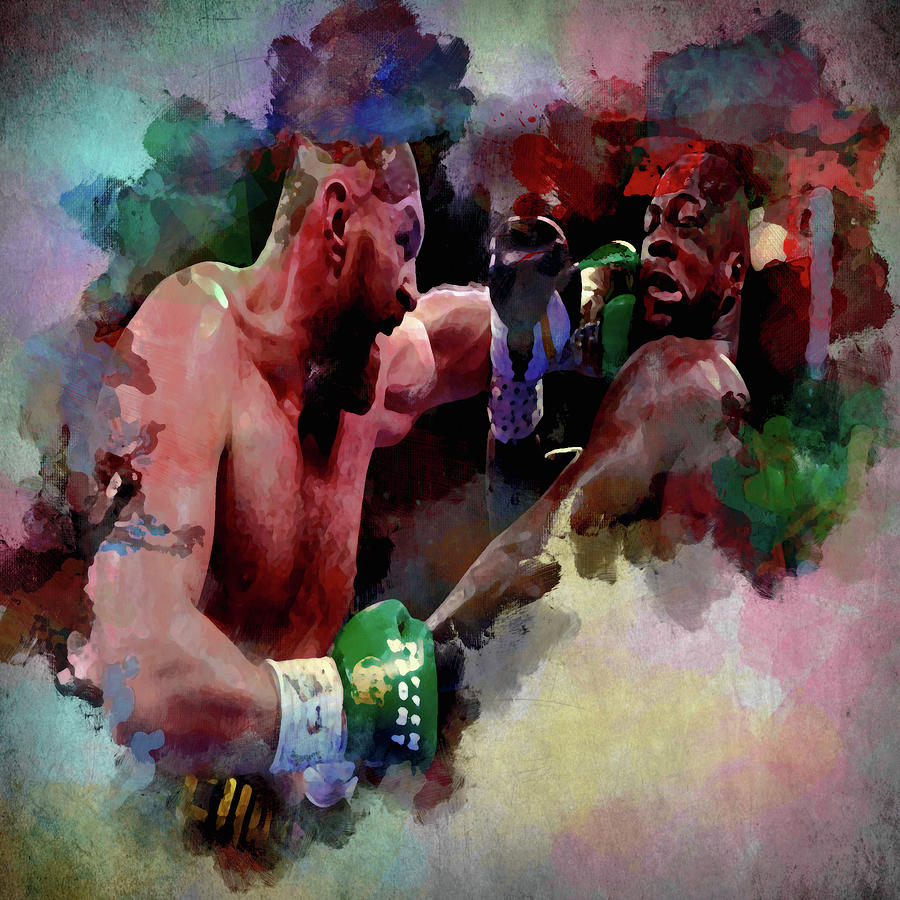 Deontay Wilder and Tyson Fury Mixed Media by Brian Reaves