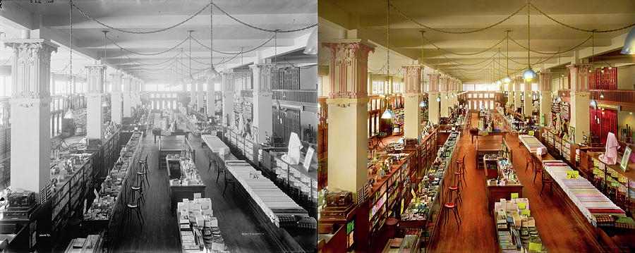 Department Store - Haberdashery Department 1912 - Side by Side Photograph by Mike Savad