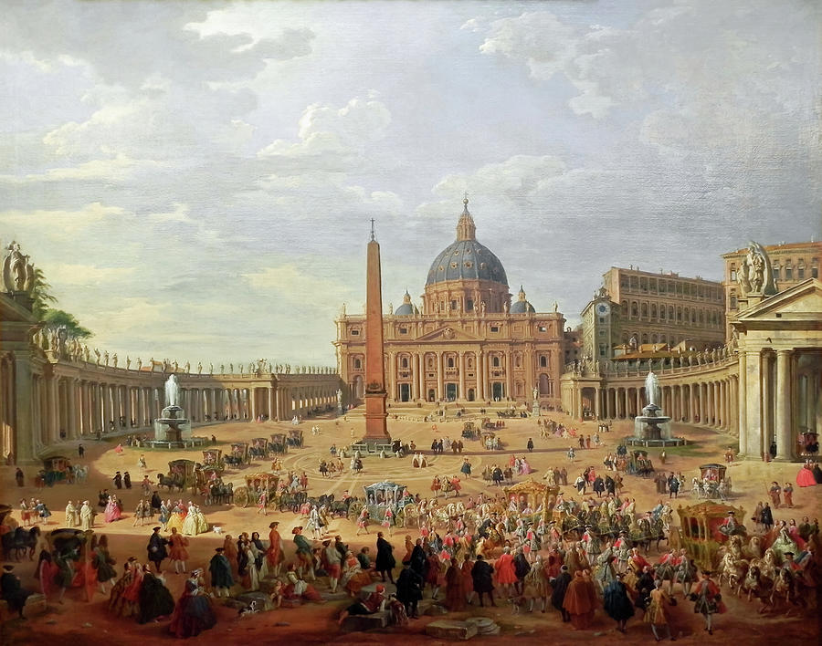 Giovanni Paolo Panini Painting - Departure of the Duc de Choiseul by Giovanni Paolo Panini