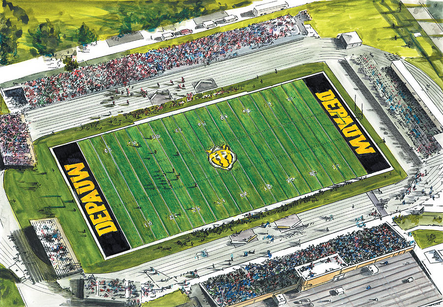 DePauw University Football Field Painting by John Stoeckley Pixels