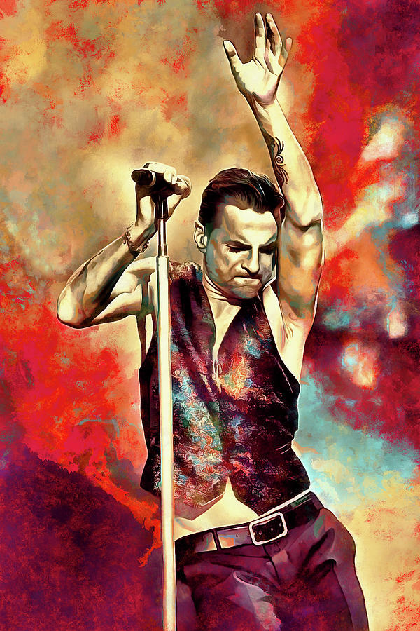 Depeche Mode Mixed Media - Depeche Mode David Gahan Art Personal Jesus by The Rocker Chic