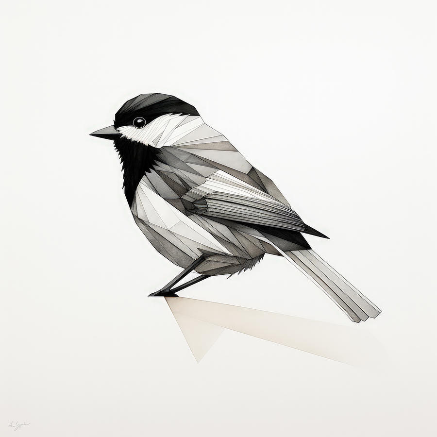 Depths of Gray - Songbirds Art Painting by Lourry Legarde