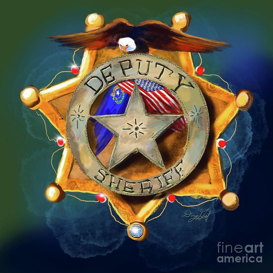 Deputy Sheriff Badge Digital Art by Doug Gist