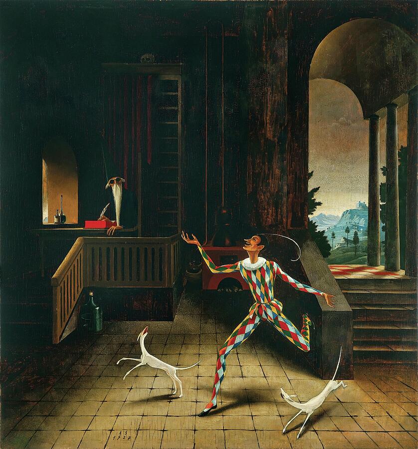 Der Zauberer und der Harlekin - The Magician and the Harlequin by Franz Sedlacek Painting by Franz Sedlacek Der Zauberer und der Harlekin - The Magician and the Harlequin by Franz Sedlacek Painting by Franz Sedlacek