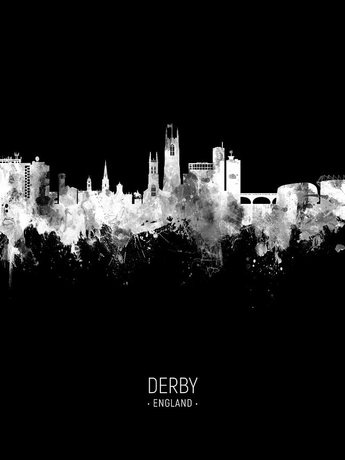 Derby England Skyline #48 Digital Art by Michael Tompsett