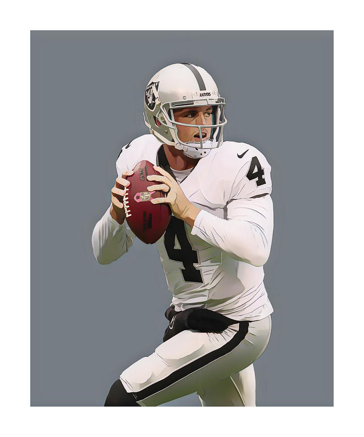 Oakland Raiders Derek Carr White 60Th Anniversary Color Rush 3D