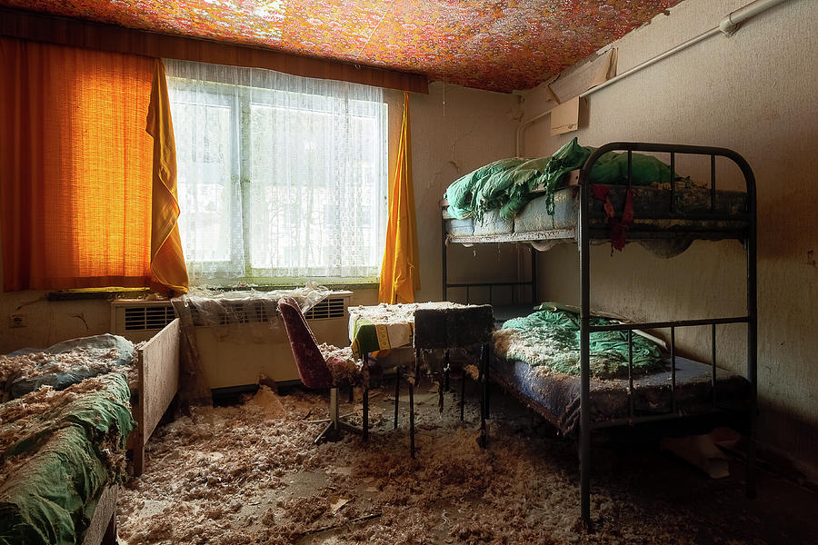 Derelict and Abandoned Bedroom Photograph by Roman Robroek