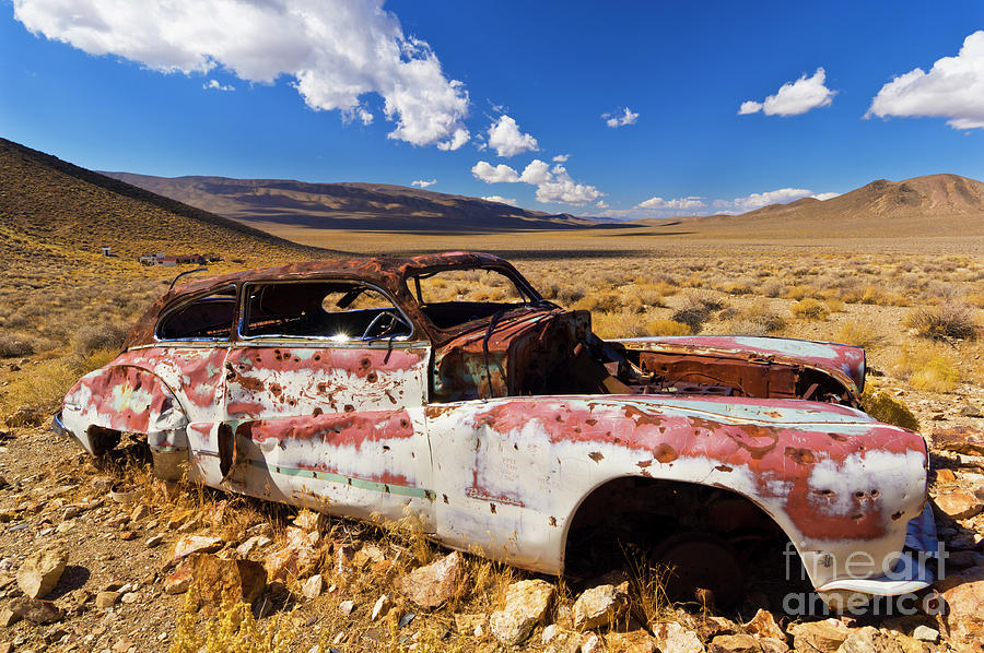 Derelict Buick Roadmaster, Death Valley, Calif Photograph by Neale And Judith Clark