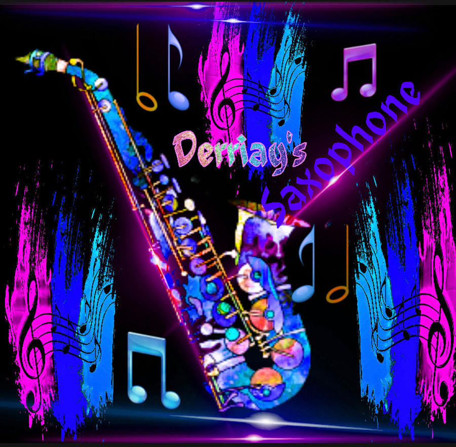 Derriays Saxophone Digital Art by Gayle Price Thomas