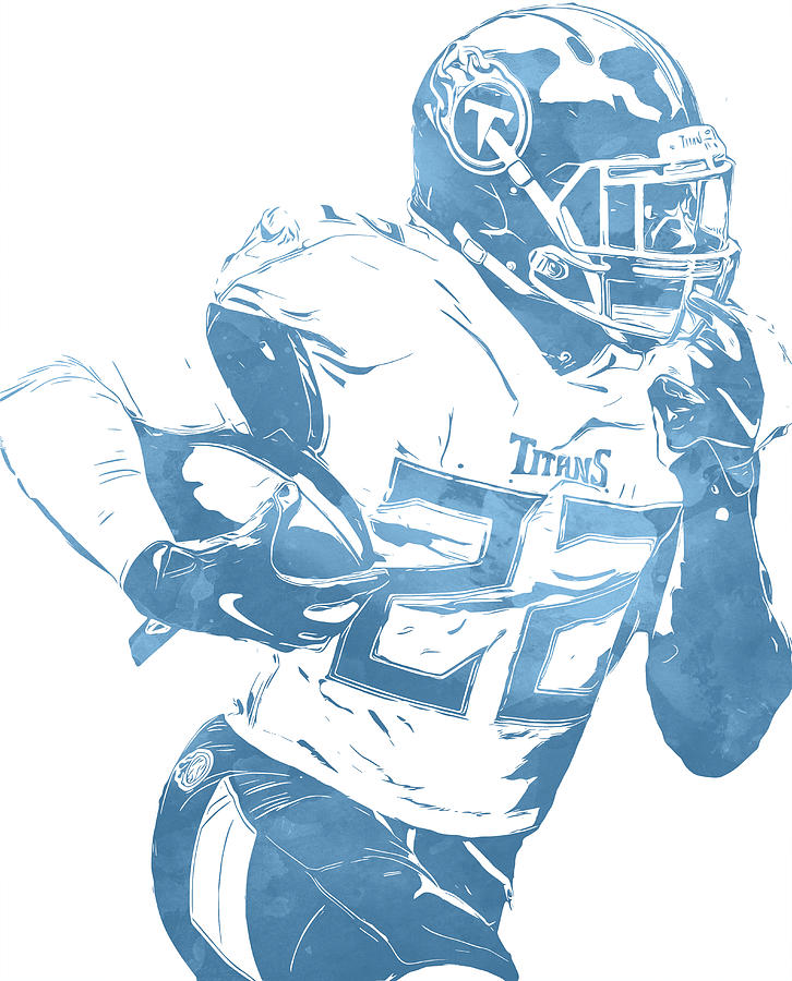 Derrick Henry Sp3 Mixed Media by Joe Hamilton | Fine Art America