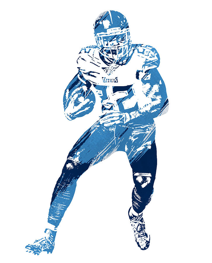 Derrick Henry Tennessee Titans Watercolor Strokes Pixel Art 39 Youth T-Shirt  by Joe Hamilton - Pixels