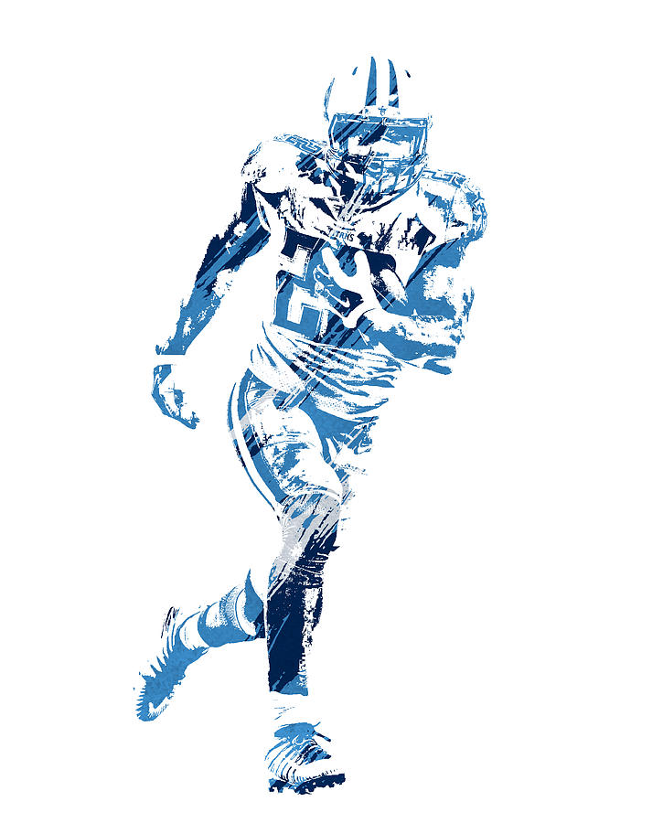 Derrick Henry TENNESSEE TITANS JERSEY NUMBER 22 OIL ART Women's T-Shirt by  Joe Hamilton - Pixels Merch