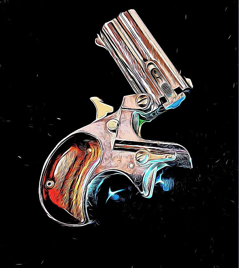 Derringer feeding time Mixed Media by Mike Reilly