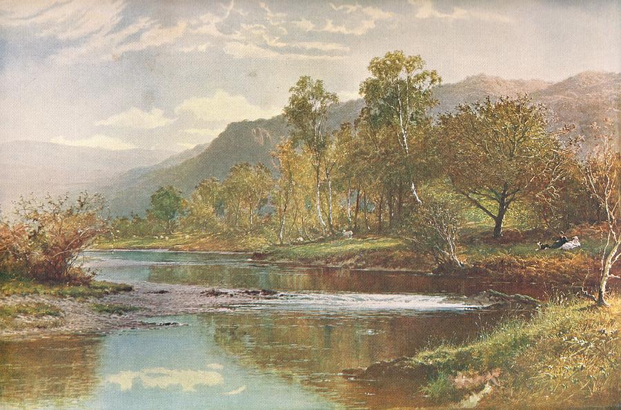 Landscape Painting - Derwentwater by Benjamin W Leader