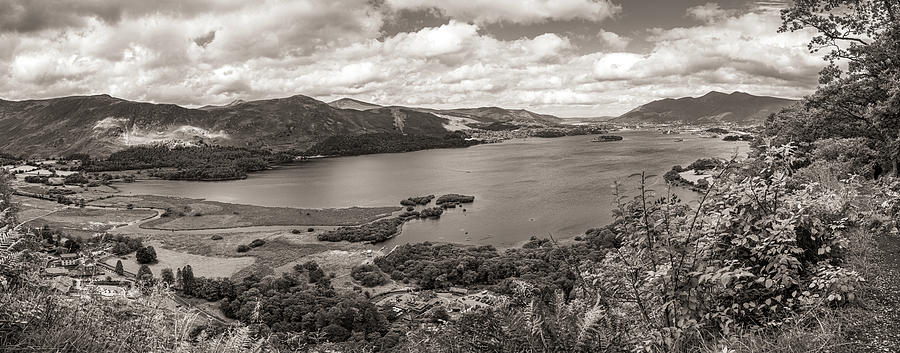 Derwentwater in monochrome Photograph by Francisco Ruiz Navas