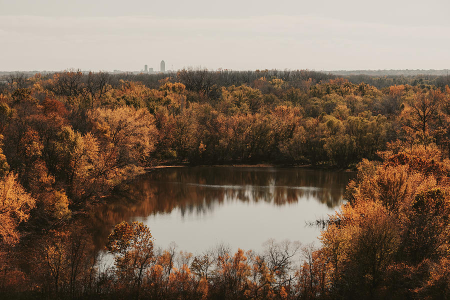 Autumn Des Moines In The Distance Photograph By Bella B Photography ...