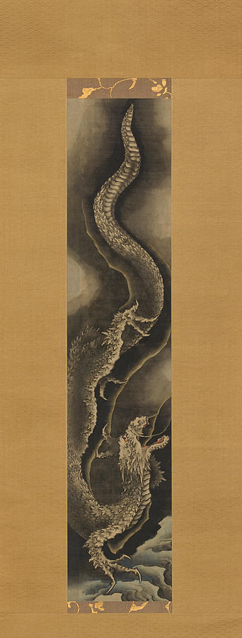 Descending dragon Painting by Katsushika Hokusai - Fine Art America