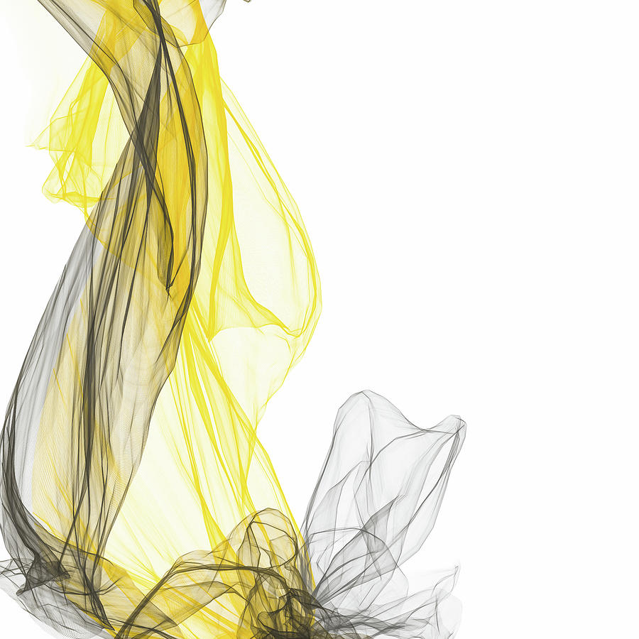 Yellow Painting - Descent - Yellow And Gray Abstract Modern Art by Lourry Legarde