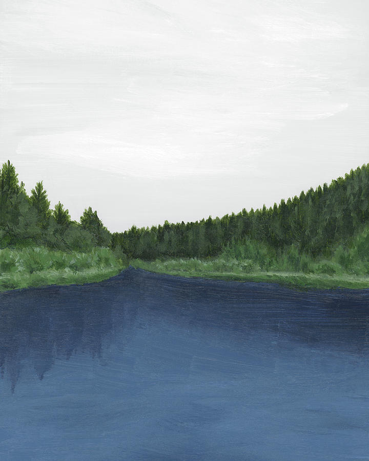 Deschutes River Bend II Painting by Rachel Elise