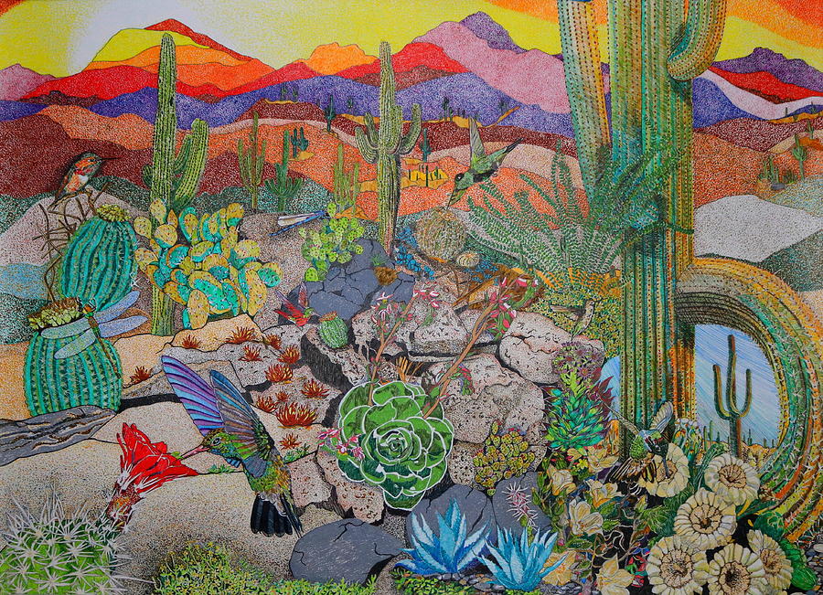 Desert at Daybreak Painting by Karen Merry