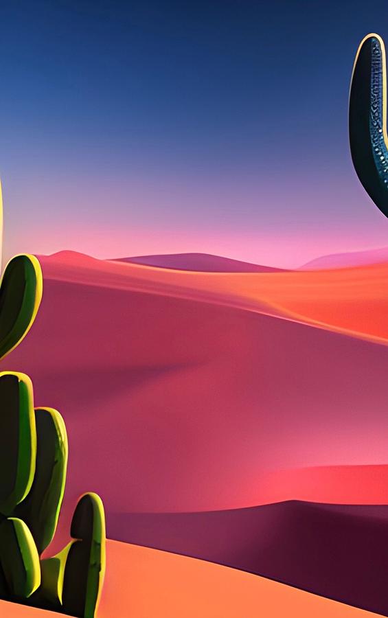 Desert at Dusk II Digital Art by Bonnie Bruno