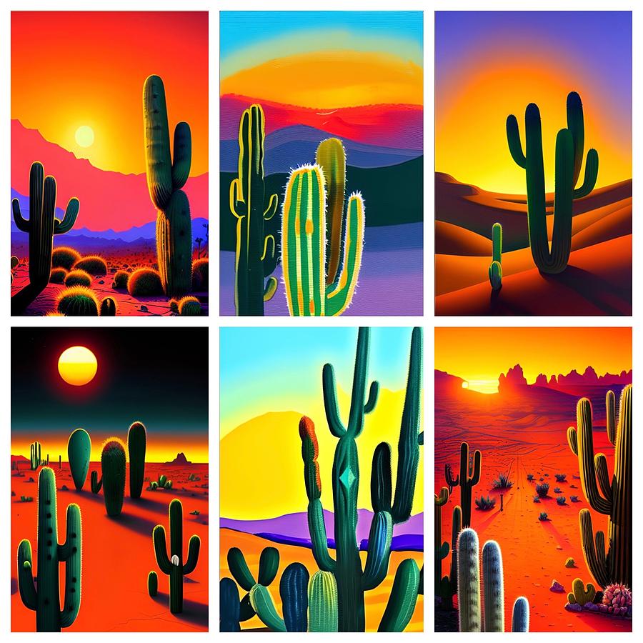 Desert Beauty Montage Mixed Media by Bonnie Bruno