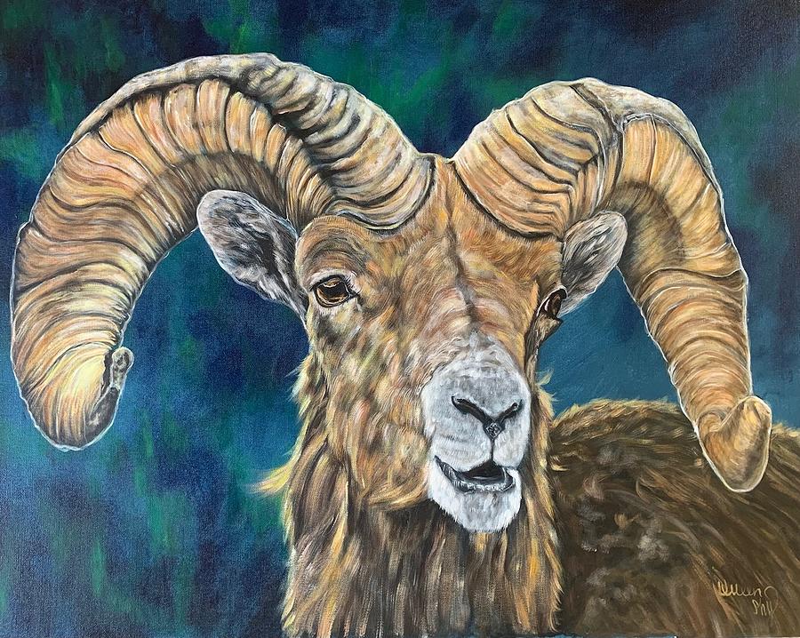 Desert Bighorn Sheep 1 Painting by Queen Gardner