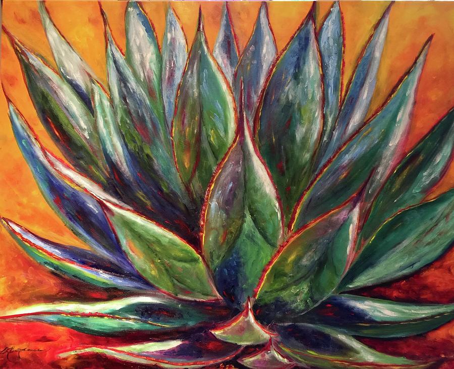 Desert Cactus Painting by Debbie Buckhouse - Pixels