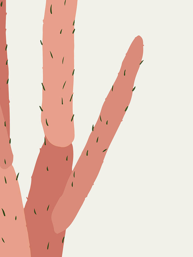 Desert Digital Art - Desert Cactus I by Ink Well